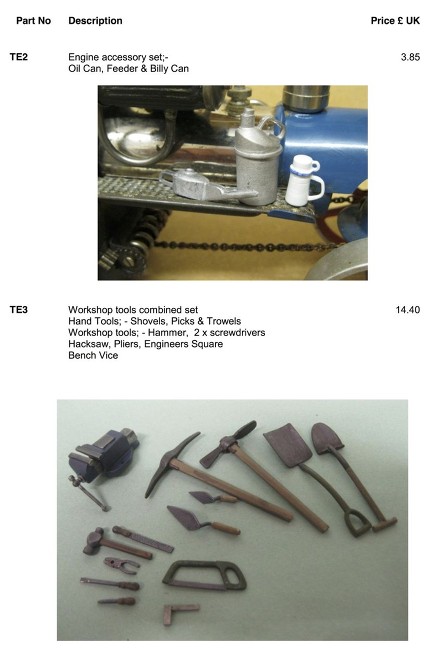Traction Engine parts Page 2a